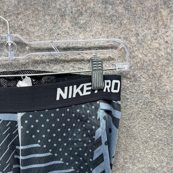 Nike Pro Pants Womens Small Black Gray Dri-FIT 3/4 Compression Leggings Athletic - Picture 8 of 11